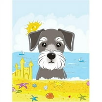 Carolines Treasures BB2074CHF Schnauzer Summer Beach Canvas House Flag