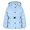 Blue, variant on Girls Winter Coat Quilted Puffer Jacket with Detachable Hood Heart Buckle Waist Belt for 7-14 Years