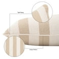 thumbnail image 3 of 2 Pack Outdoor Throw Pillows 21x15 Inch Decorative Pillow Cushions with Insert for Patio Porch, Khaki Stripe, 3 of 7