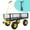 Black&Yellow, variant on Kumix 600 Lbs Steel Garden Cart, Heavy Duty Garden Wagon Cart Pullable on Wheels, Metal Yard Utility Wagon Carts with 10" All Terrain Tires, Mesh Removable Sides and 180°Rotating Handle, Black&Yellow
