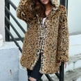 thumbnail image 5 of Tuphregyow Women Winter Long Sleeve Coat Trendy Jacket Solid Oversized Loose Warm Outerwear with Pocket Fuzzy Fleece Open Front Hooded Cardigans Brown M, 5 of 9