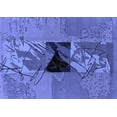 thumbnail image 1 of Ahgly Company Machine Washable Indoor Rectangle Abstract Blue Modern Area Rugs, 8' x 10', 1 of 4