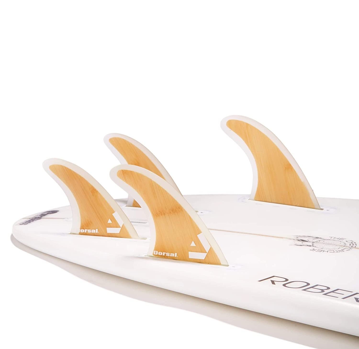 DORSAL Surfboard Fins Bamboo Quad Set (4) Hexcore FUT Base