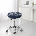 thumbnail image 7 of Round Bar Stool Seat Covers, Aesthetic reindeer moose navyblue Elastic Round Chair Cover Stool Seat Slipcover Bar Stool Cushions Round Pad for 12-14 inch, 7 of 7
