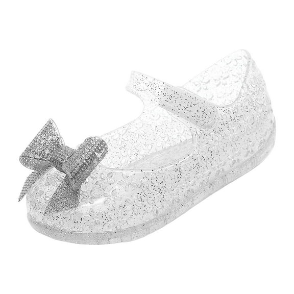 Gubotare Girls Sandals Jelly Sandals for Girls,Closed Toe Princess Summer Dress Shoes Fisherman Gladiator Water Beach Flat Sandals for Toddler/Little Kid/Big Kid (White,Size 9.5)