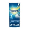 Nicorette Nicotine Gum, Stop Smoking Aids, 2 Mg, White Ice Mint, 20 Count