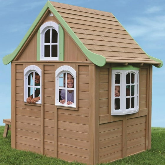Kidkraft Forestview Easy Assembly Kids Outdoor Wooden Cedar Kidkraft Forestview Easy Assembly Kids Outdoor Wooden Cedar Playhouse With Bench Com