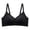 Black, variant on Wang6 Thin Ice Silk Seamless Bra Breathable Cool Sports Bra Summer Comfort Deep V Neck T-Shirt Bra with Removable Pads White XXL