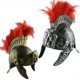 thumbnail image 3 of Casco de Mascarada Cos, sombrero de Guerrero espartano, sombrero romano, sombrero de samurái espartacu, casco Vintage romano antiguo Medieval, pluma, 3 of 4