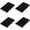 Black*4, variant on VKLU 4 Pack Bulk A5 Notebooks, Rainbow Gilded Edge Journal, Hardcover PU Leather Writing Notepad for Professional Meetings, Black