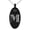 Black, variant on Stainless Steel Letter M Initial Metro Retro Monogram Engraved Small Oval Charm Pendant Necklace