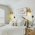 thumbnail image 2 of LEDET Gold Rattan Swing Arm Wall Lamp Adjustable Wall Mounted Sconce (Set of 2), 2 of 6