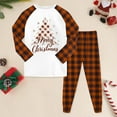 thumbnail image 2 of Ketyyh-chn99 Pyjama de Fête pour Garçons Ensemble Garçons et Filles Pantalon Long Coupe Régulière Manches Longues Col Rond Imprimé 3D Taille pour 2-3 Ans, Rouge Melon D\'eau, 2 of 5