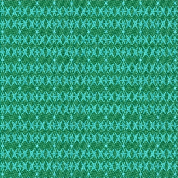 Ahgly Company Indoor Square Patterned Dark Turquoise Green Area Rugs, 8' Square