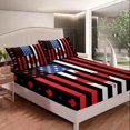 American Flag Bed Sheets, Canadian Flag Sheet Set Twin Size For Kids
