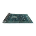 thumbnail image 2 of Ahgly Company Indoor Square Medallion Light Blue Traditional Area Rugs, 7' Square, 2 of 4