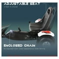 thumbnail image 4 of Aosom Pedal Go Kart Children Ride on Car Racing Style with Adjustable Seat, Plastic Wheels, Handbrake and Shift Lever, White, 4 of 10