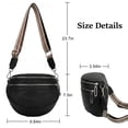 thumbnail image 6 of Bum Bags for Women Crossbody Bag, Trendy Crescent Shoulder Bags Spacious Fanny Packs Sling Bag Half Moon Purse, with Adjustable Strap, Black, 6 of 7