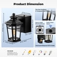 thumbnail image 3 of Gleamz Black Dusk to Dawn Outdoor Lighting with GFCI Outlet, Waterproof Anti-rust Exterior Light Fixtures with Outlet, 9" Outside Lights for House, Proch, Patio, 3 of 9
