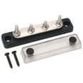thumbnail image 2 of Bloc de Distribution d'Énergie Terminal, Stockage Raisonnable Anti-Rouille 4 Post M5 Bloc de Jonction de Batterie Base Ignifuge ABS avec Couvercle Transparent pour RV pour Navire, 2 of 8