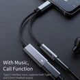 thumbnail image 4 of USB c to 3.5mm Headphone and Charger Adapter with 60w Fast Charging, 2-in-1 USB C PD 3.0 Charging Port to Auxiliary Audio Jack and Fast Charging Dongle Cable Cord (2 Ports - Gray), 4 of 7