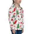 thumbnail image 3 of Honeii Gnomes Merry Christmas Pattern Long-Sleeve Hooded Sweatshirt Pullover Hoodie for Boys and Grils-Small, 3 of 6