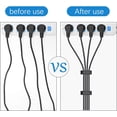 thumbnail image 4 of Gestión de cables de escritorio, 50 clips de cable adhesivos 3M para organizador de cables eléctricos para cables Ethernet TV, cargador, coche, oficina, hogar, 4 of 5
