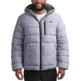 thumbnail image 1 of Chaqueta de invierno para hombre Reebok, forrada en sherpa, tipo puffer, talla grande, gris, 1 of 7