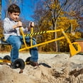 thumbnail image 6 of The Big Dig and Roll Ride-On Working Excavator with Wheels and 360° Rotation, Great for Sand, Dirt and Snow, Steel Outdoor Play Toy, 6 of 8
