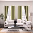 thumbnail image 1 of Juego de 2 cortinas opacas Noa con forro térmico y ojales para dormitorio, color lima, 160 cm de largo, 1 of 5