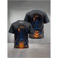 thumbnail image 2 of Valentine'S Flame Scorpio Constellation 3D Digit Men'S Printed T-Shirt | Featuring A Bright Round-Neck Design And Short Sleeves, Suitable For Summer Outings And Daily Casual Wear,, 2 of 5