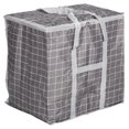 thumbnail image 1 of Unique Bargains 142L Capacity Storage Tote with Zippers Moving Tote Bags, Gray, 1 of 5