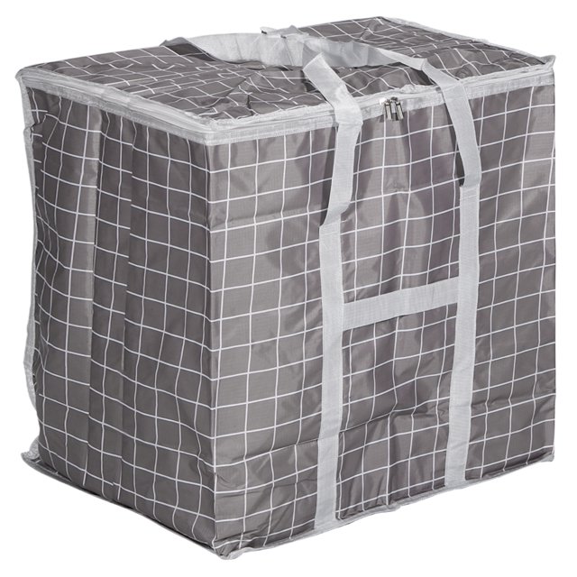 Unique Bargains 142L Capacity Storage Tote with Zippers Moving Tote Bags, Gray