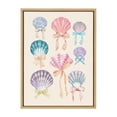 thumbnail image 5 of Kate and Laurel Sylvie Seashell Bows Framed Canvas Wall Art by Honey Island Studio, 18x24 Natural, Cute Coastal Beach Art for Wall, 5 of 7