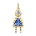 thumbnail image 3 of 10K Yellow Gold September Girl Birthstone Charm, 3 of 5