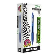 Z-Grip Ballpoint Pen, Retractable, Medium 1 Mm, Blue Ink, Clear Barrel, Dozen