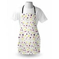 thumbnail image 3 of Tulip Apron Limitless Tiny Little Tulip Motifs over Plain Backdrop Seasonal Romantic Concept, Unisex Kitchen Bib Apron with Adjustable Neck for Cooking Baking Gardening, Purple Yellow, by Ambesonne, 3 of 3