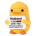 thumbnail image 5 of Pato inspirador crochet lindo tejido hecho a mano emocional (g), 5 of 5