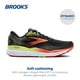 thumbnail image 2 of Zapatillas para correr Brooks Ghost 16 para hombre, negro/rojo mandarín/verde, 8 m, 2 of 6