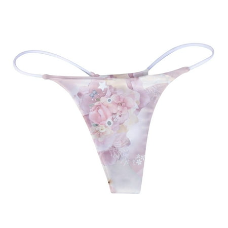

Underwear for Women Prints Thong S Optiont Lingerie G String T Back Under Comfort Soft Low Rise Panties for Women