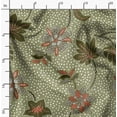thumbnail image 2 of Soimoi Poly Canvas Green Fabric By the Yard - 56 Inch Wide -Dots & Floral Contemporary Material - Playful and Botanical Fusion for Various Uses Printed Fabric, 2 of 6