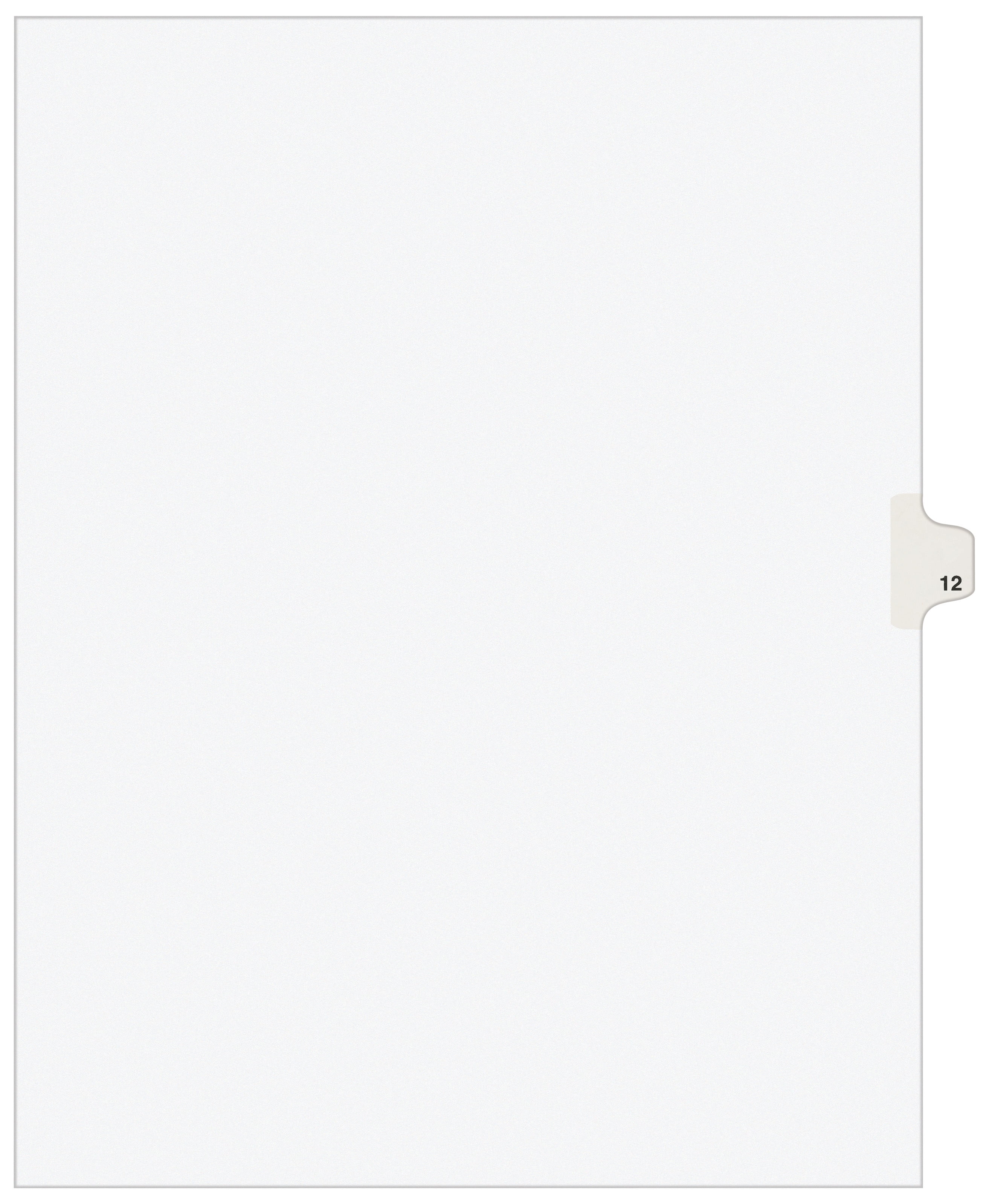 Avery Individual Legal Dividers Avery Style, Letter Size, Side Tab 12