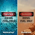 thumbnail image 6 of (2 Pack) Diesel Fuel Only OSHA Danger Sign 14 Inch X 10 Inch Plastic Sign, Weather Resistant, UV Protected for Workplace, Business, and Construction Site, Made in the USA, 6 of 8