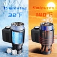 thumbnail image 2 of 2-in-1 Car Heating Cooling Cup, 12V 36W  Portable Electric Heated and Cooled Travel Coffee Mug with Digital Display for Milk Water Beverage (Deep Black), 2 of 6