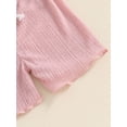 thumbnail image 7 of Suealasg Toddler Girls Clothes 6M 1T 2T 3T Ruffles Short Sleeve Round Neck Tops Elastic Waist Shorts Hairband Baby Girls 3Pcs Summer Clothes, 7 of 7