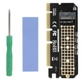 thumbnail image 2 of M.2 NVMe SSD NGFF TO PCIE 3.0 X16 Adapter with LED M Key Interface Card Suppor PCI Express 3.0 X4 2230-2280, 2 of 4
