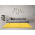 thumbnail image 3 of Ahgly Company Indoor Rectangle Solid Yellow Modern Area Rugs, 6' x 9', 3 of 4
