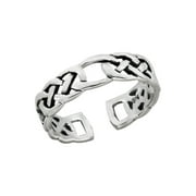 Celtic Knot Braided 925 Sterling Silver Toe Ring