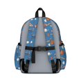 thumbnail image 3 of Football and Baseball Navy Pattern Cute School Backpack with Padded Back and Adjustable Shoulder Straps 13.4"x11"x4.7", 3 of 5