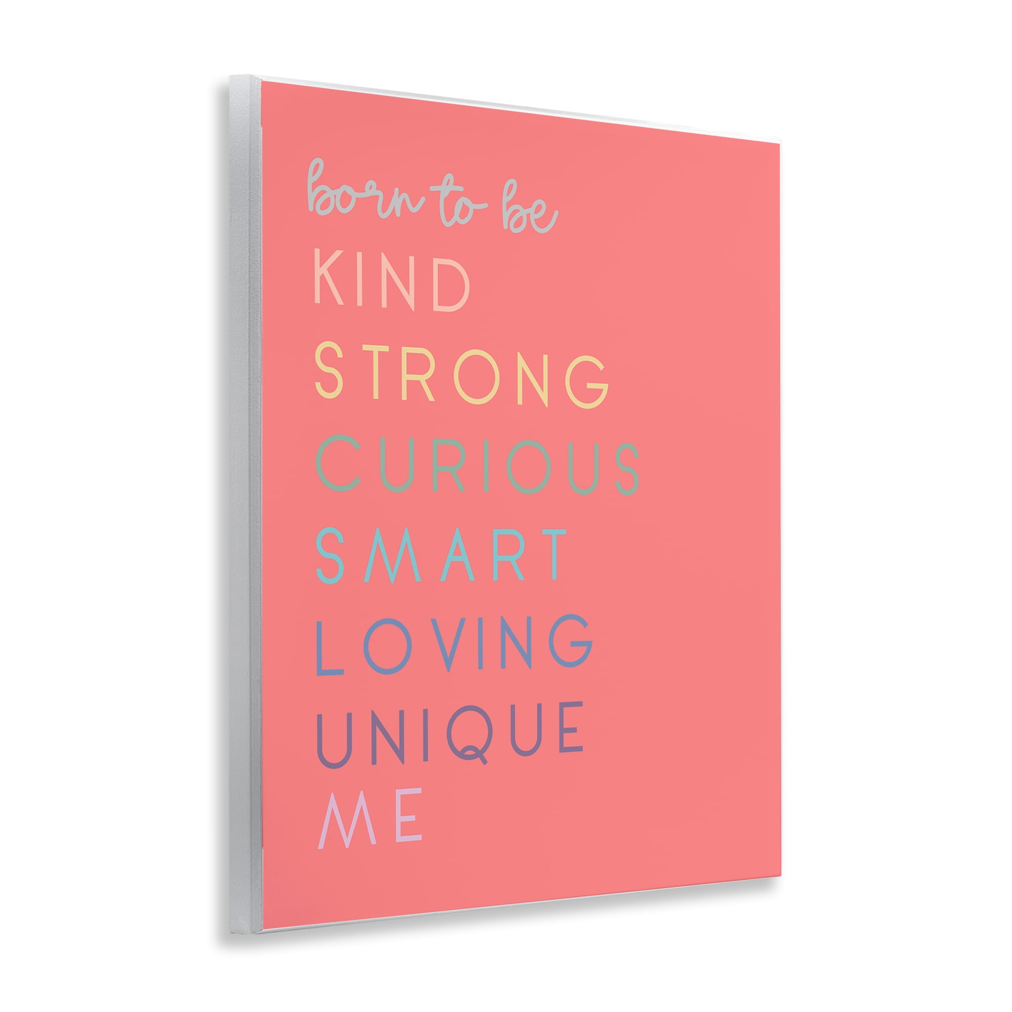 Stupell Industries Born To Be Adjectives Wall Plaque Art, design by Anna Quach